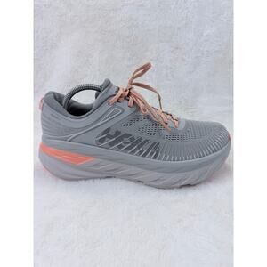 Hoka One One Bondi 7 Womens Running Shoes Harbor Mist Shell Coral Size 10.5
